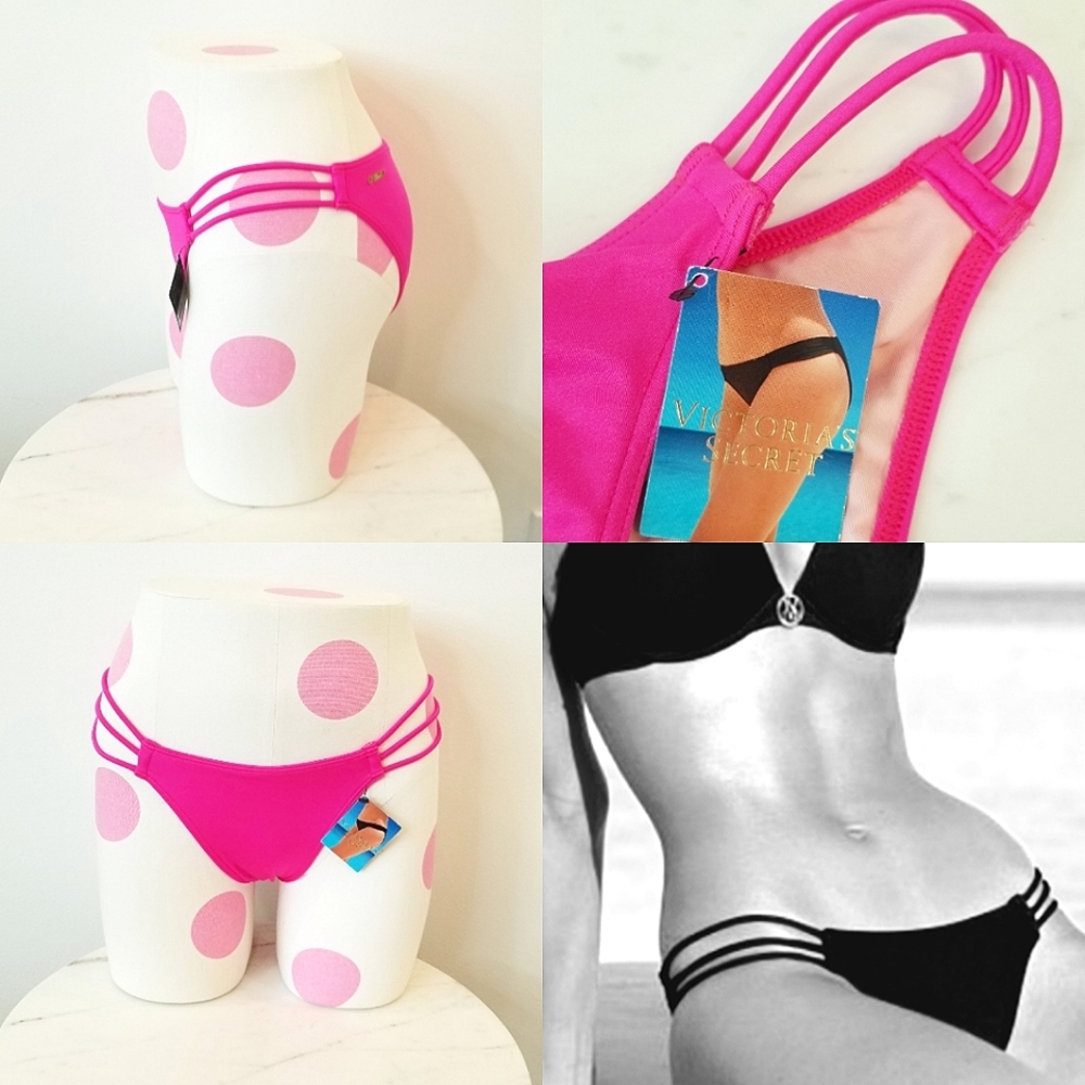 Victoria's Secret Vintage Very Sexy Strappy String Bikini Pink Rare HTF NWT